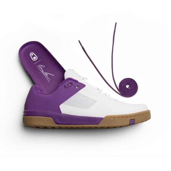 Веловзуття CrankBrothers SHOES STAMP LACE WHITE / PURPLE - GUM OUTSOLE - BERNARD KERR 9.0