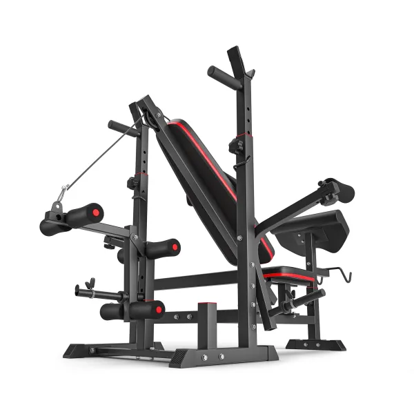 Набор Elitum Titan 68кг со скамьей HS-1075 Pro, штангой и гантелями