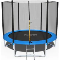 Батут Funfit 8ft (252см) синій з зовнішньою сіткою
