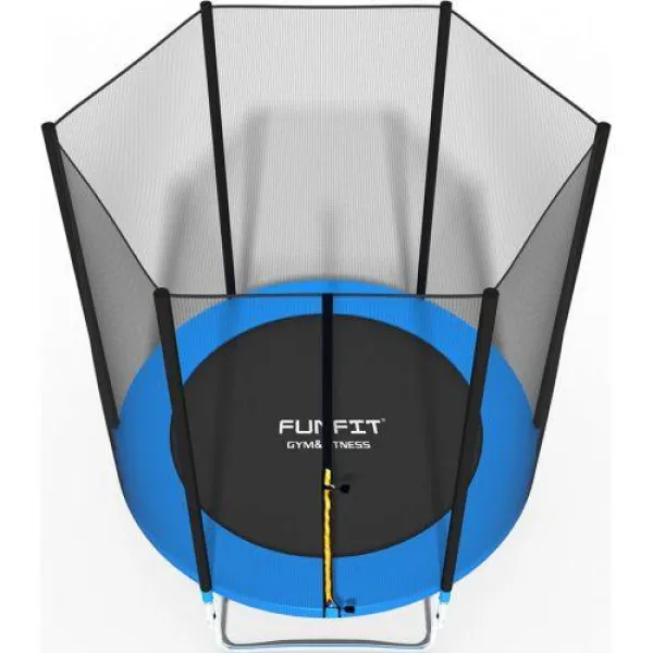 Батут Funfit 6ft (183см) синій з зовнішньою сіткою