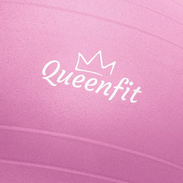 Фитбол Queenfit 65см розовый + насос