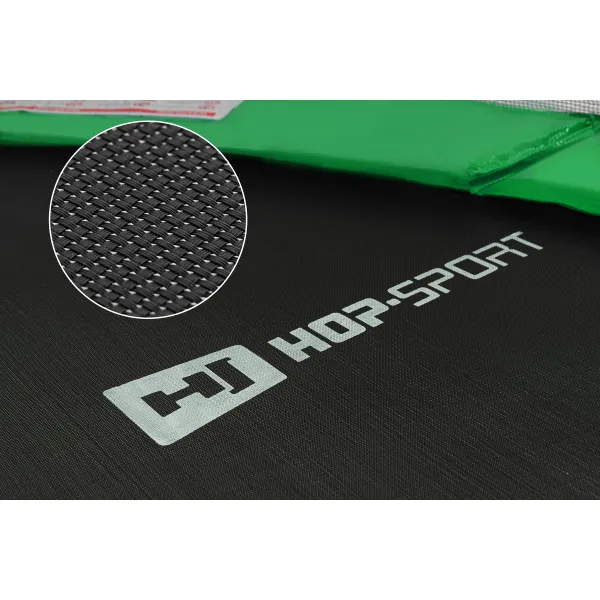 Батут Hop-Sport 10ft (305см) чорно-зелений з внутрішньою сіткою (4 ноги)