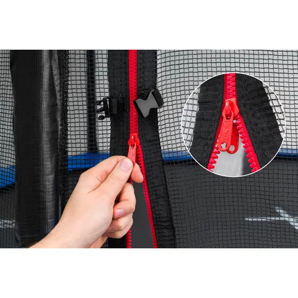 Батут Hop-Sport 10ft (305см) чорно-зелений з внутрішньою сіткою (4 ноги)