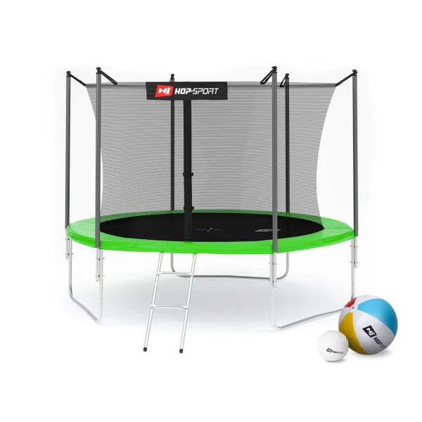 Батут Hop-Sport 10ft (305см) зелений з внутрішньою сіткою