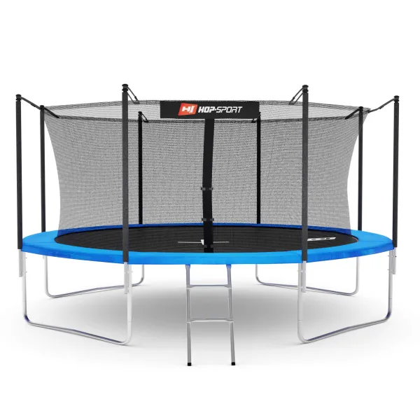 Батут Hop-Sport 12ft (366см) синий с внутренней сеткой