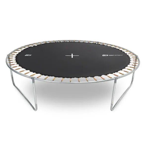 Батут Hop-Sport 10ft (305см) чорно-зелений з внутрішньою сіткою (4 ноги)