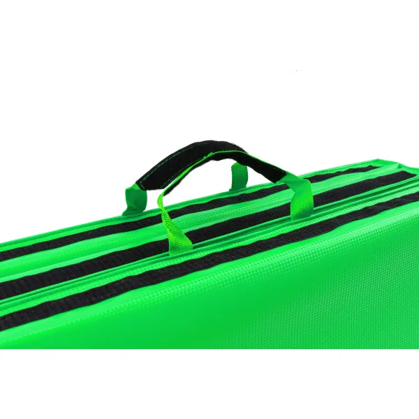 Мат гімнастичний Hop-Sport HS-065FM м'який з липучкою 5см зелений