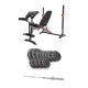 Набір Hop-Sport Premium 69кг з лавою HS-1095 та штангою