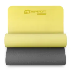 Коврик для фитнеса Hop-Sport TPE 0,6см HS-T006GM желто-серый