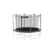 Батут Hop-Sport 10ft (305см) чорно-зелений з внутрішньою сіткою (4 ноги)