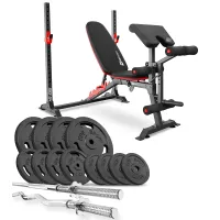Набор Hop-Sport Strong 108кг со скамьей HS-1095