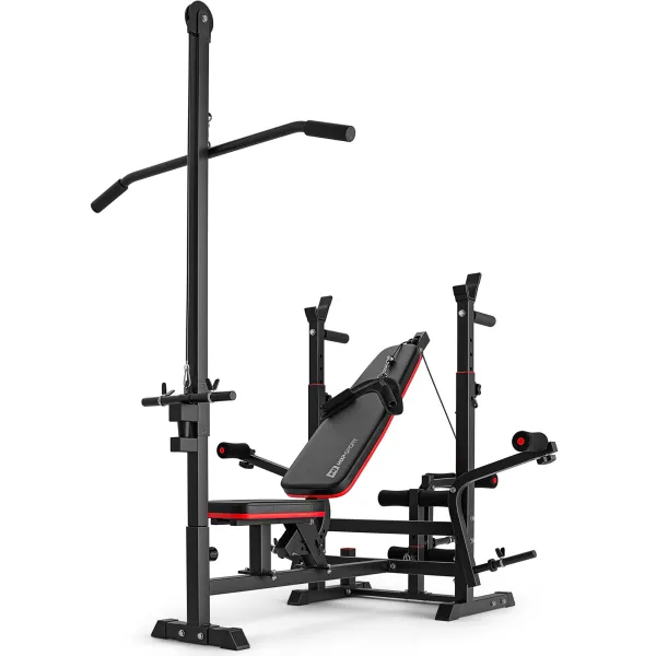 Набор Hop-Sport Premium 59кг со скамьей HS-1075 Pro и штангой