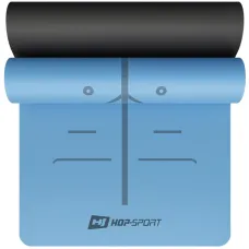 Йога-мат Hop-Sport PU 0,5см 183 x 68см HS-P005GM темно-синий