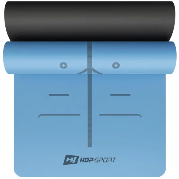 Йога-мат Hop-Sport PU 0,5см 183 x 68см HS-P005GM темно-синій