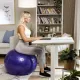 Фитбол массажный Hop-Sport 65см фиолетовый + насос