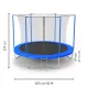Батут Jumi Motion Sport Line 10ft (305см) с внутренней сеткой синий