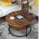 Журнальний столик Leobert Vasagle 80 x 80 x 45см в стилі Loft