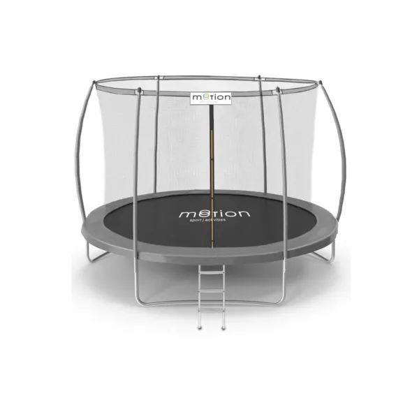 Батут Jumi Motion Sport Line Premium 10ft (305см) з внутрішньою сіткою сірий