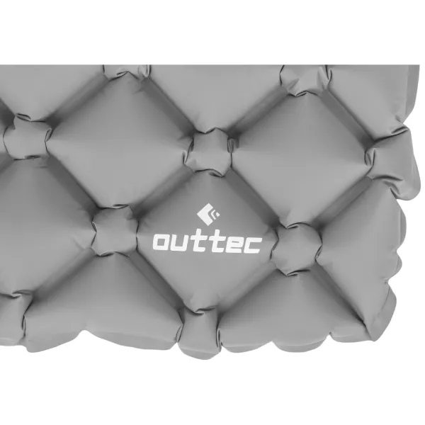 Надувной коврик Outtec 195х55х5см с подушкой серый