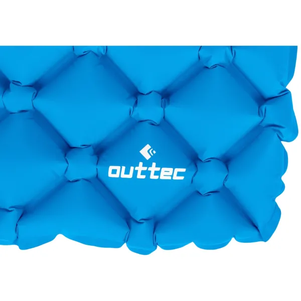 Надувний килимок Outtec 195х55х5см з подушкою соти голубий