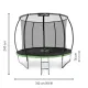 Батут Outtec Premium 10ft (312см) чорно-зелений з внутрішньою сіткою