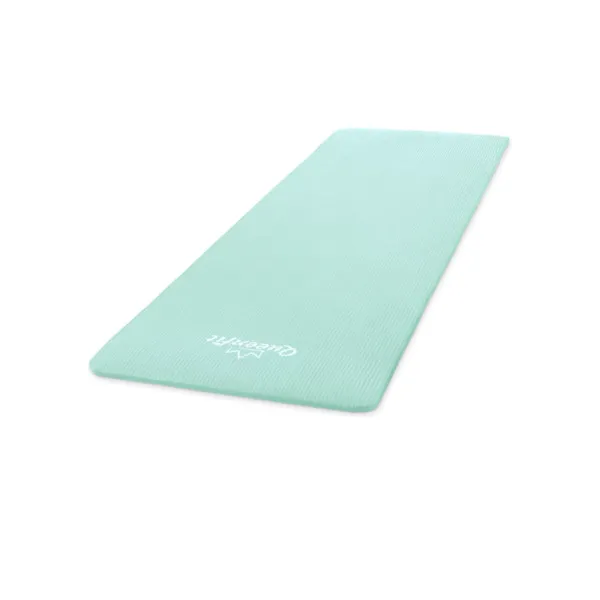 Коврик (мат) для йоги и фитнеса Queenfit NBR 1,5см бирюзовый