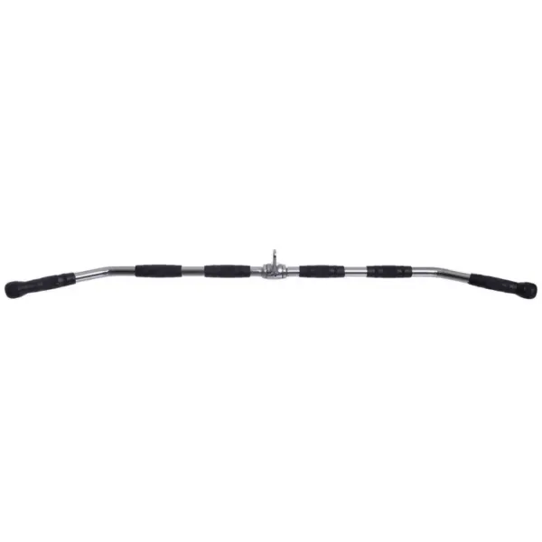 Ручка для верхньої тяги York Fitness 122см вигнута з гумовими рукоятками, хром