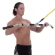 Ручка для верхньої тяги York Fitness 122см вигнута з гумовими рукоятками, хром