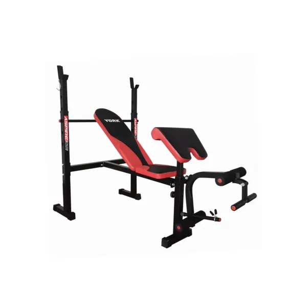 Скамья для жима York Fitness ASPIRE 320 со стойкой для штанги и партой Скотта