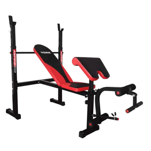 Скамья для жима York Fitness ASPIRE 320 со стойкой для штанги и партой Скотта