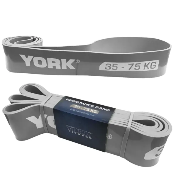 Резинка для фітнесу York 35-75кг - 2080x85x4,5 мм, сірий