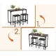 Барний стіл та 2 барні стільці Costway Hoobro в стилі Loft
