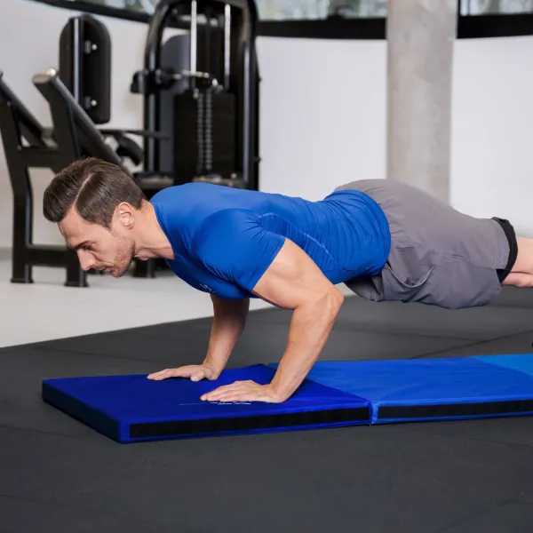 Мат гимнастический жесткий Gymtek 5см темно-синий