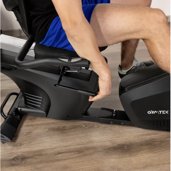 Горизонтальний велотренажер Gymtek XBR6000 електромагнітний золотистий