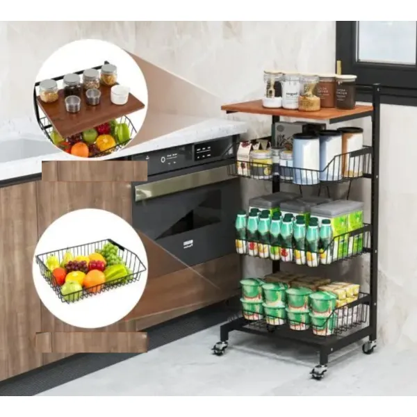 Стеллаж Costway Vroda мобильный в стиле Loft