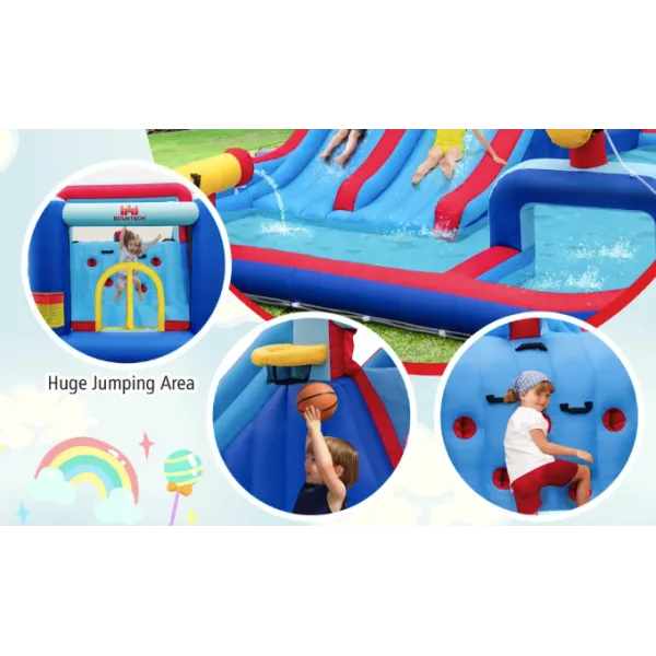 Надувний парк Costway Fun Kids із водними гірками (без вентилятора)