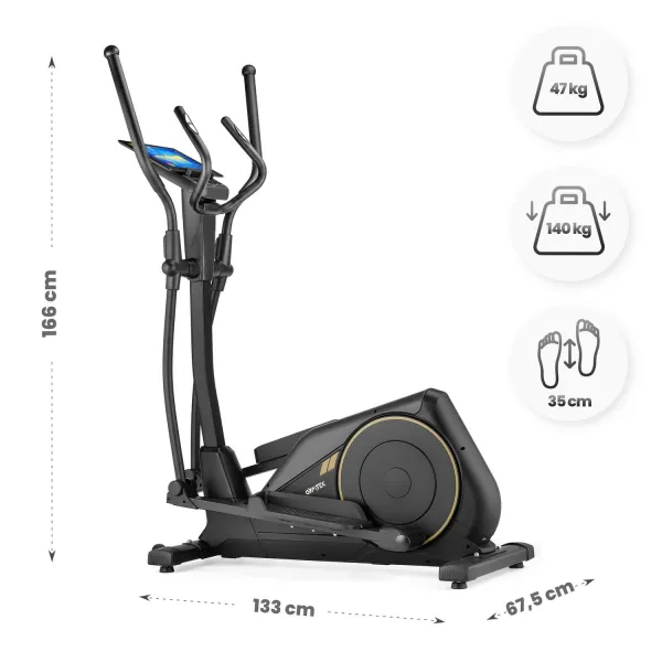 Орбітрек Gymtek XC4500 електромагнітний золотий