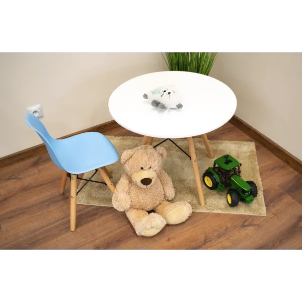Дитячий стільчик Leobert Zubi зі спинкою блакитний
