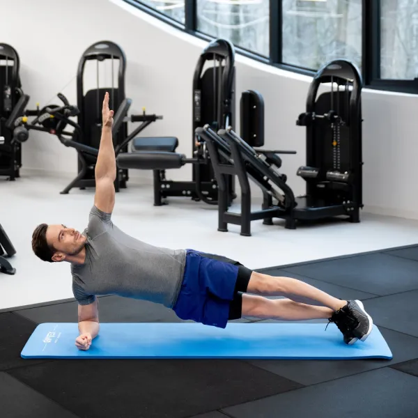 Коврик (мат) для фитнеса и йоги Gymtek NBR 1,5см голубой
