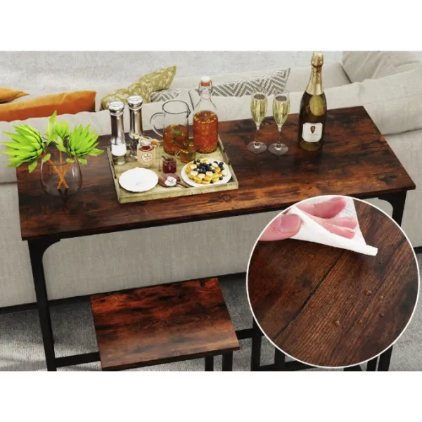 Барний стіл та 2 барні стільці Costway Hoobro в стилі Loft