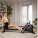 Гребной тренажер Hop-Sport HS-080R Aspen магнитный черно-золотистый