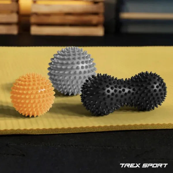 Набір масажних м'ячів Trex Sport TX-003MSB 3в1 для йоги та фітнесу PVC