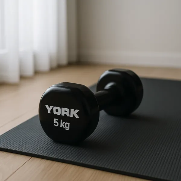 Гантелі для фітнесу вінілові круглі York Fitness 2х5кг чорний