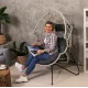Ротанговое кресло-кокон Di Volio Alcamo для отдыха серый