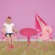 Комплект дитячих меблів Jumi Baby рожевий
