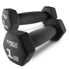 Гантели для фитнеса неопреновые TREX Sport TX-010VD 2x1кг