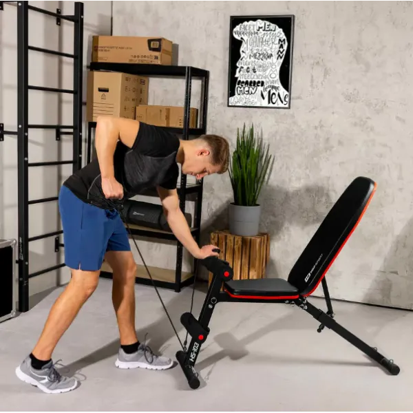 Лавка тренувальна Hop-Sport HS-1030 із фіксатором для ніг