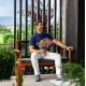 Садова лавка Di Volio Teracina з спинкою чорний