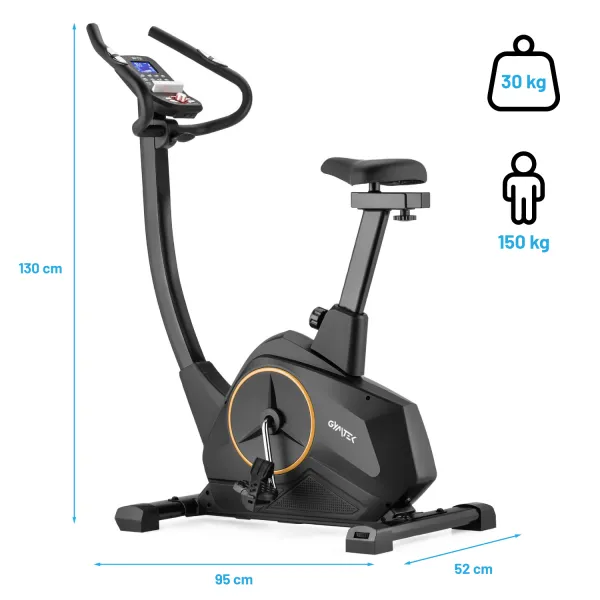 Велотренажер Gymtek XB4000 iConsole+ електромагнітний золотий