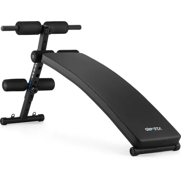 Похила лава для тренувань преса Gymtek XL200 з еспандерами для дому